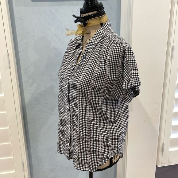 Cloth & Stone Women’s Black/White Checkered Top XS - Picture 5 of 9